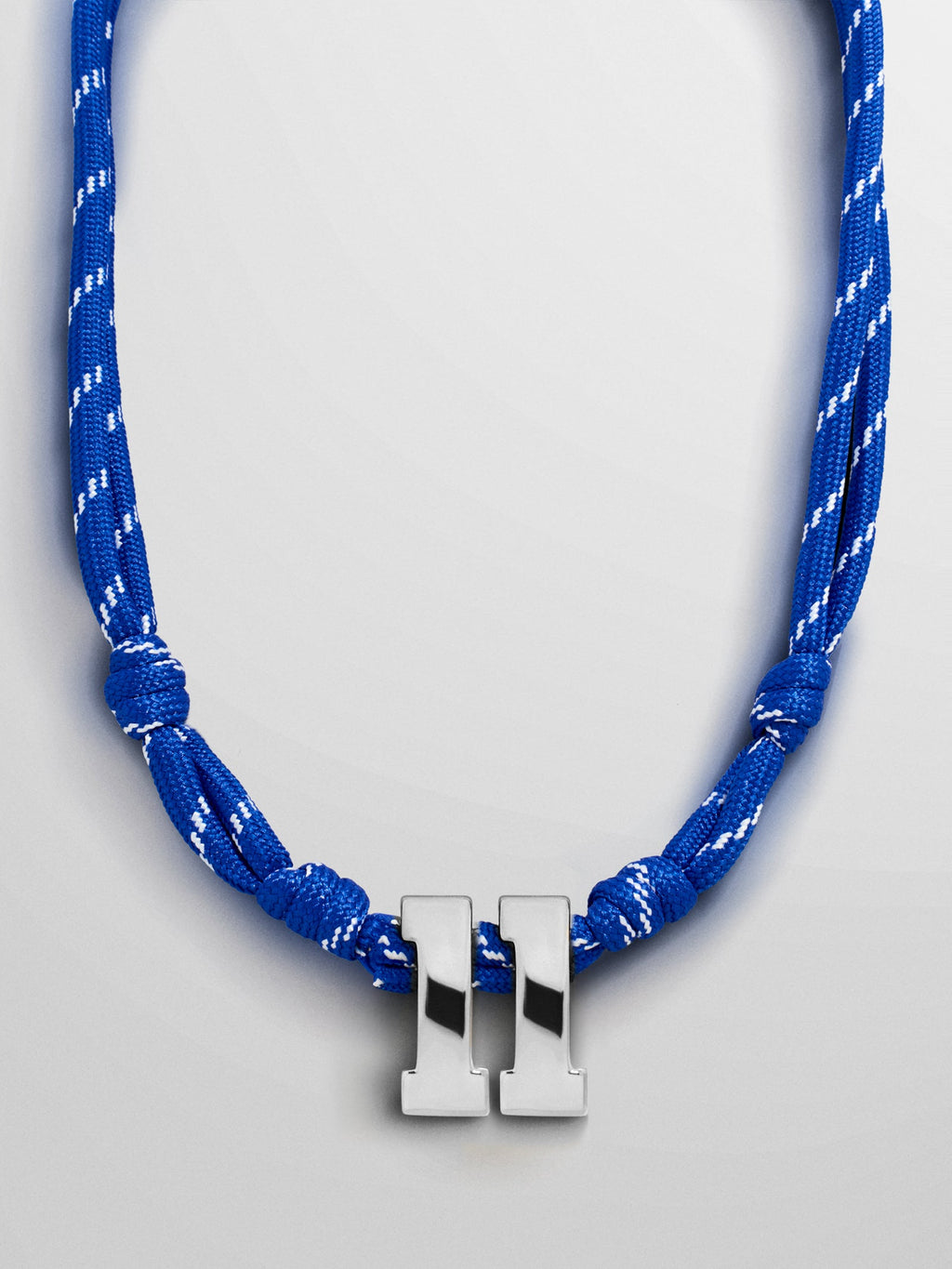 Knotty Varsity Custom Necklace - Royal Blue Double Digit
