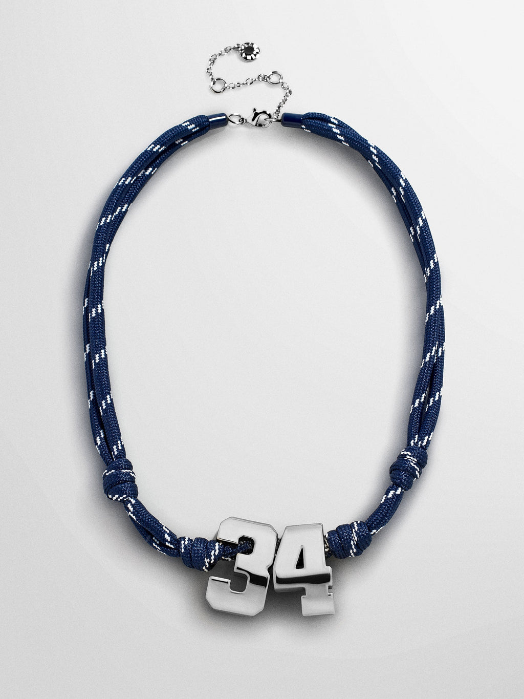 Knotty Varsity Custom Necklace - Navy Double Digit