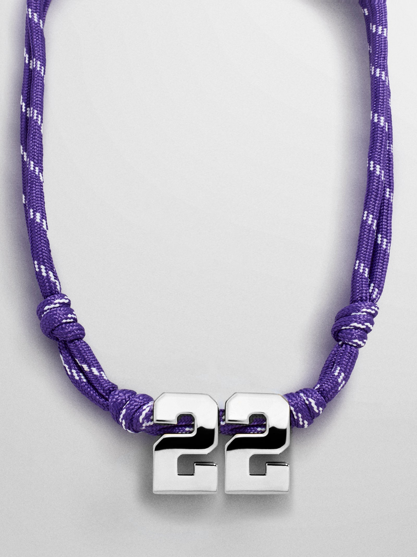 Knotty Varsity Custom Necklace - Purple Double Digit