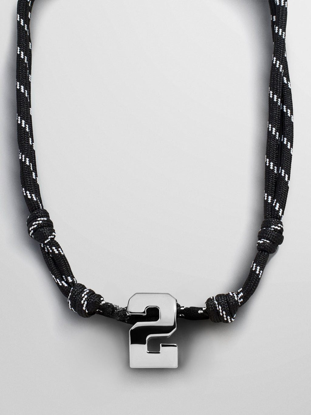 Knotty Varsity Custom Necklace - Onyx Single Digit