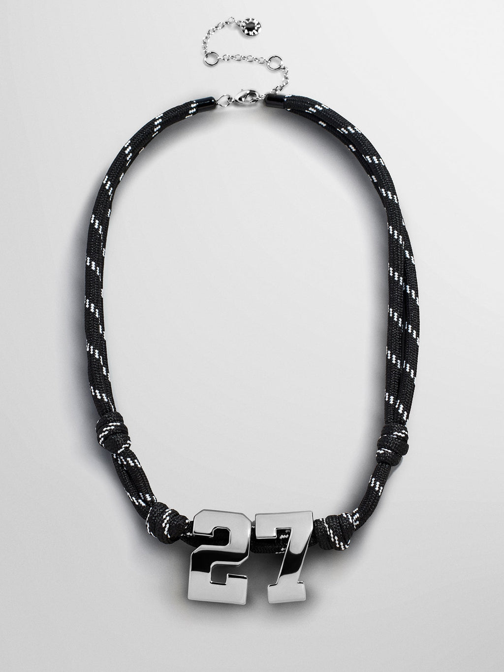 Knotty Varsity Custom Necklace - Onyx Double Digit
