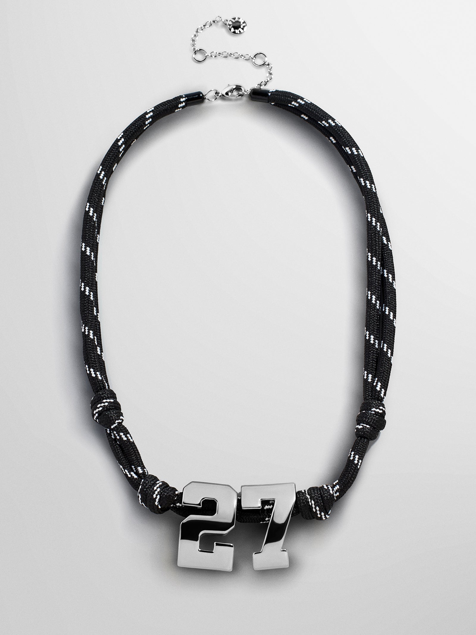 Knotty Varsity Custom Necklace - Onyx Double Digit