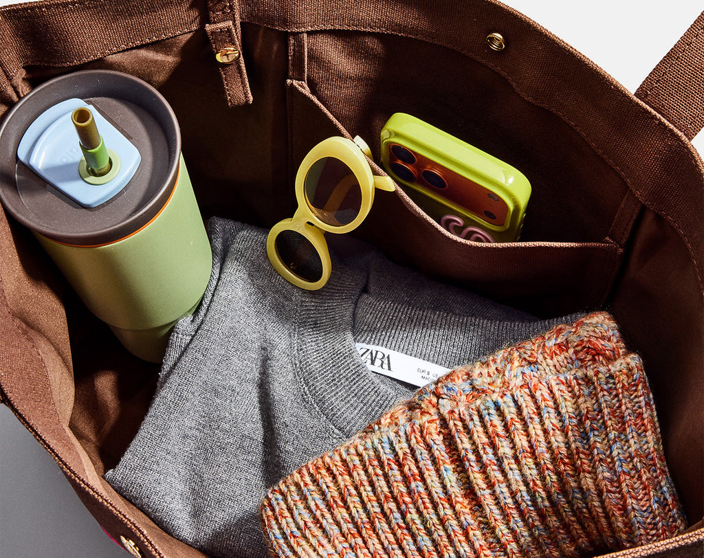 Solid Custom Alpha Tote - Chocolate Brown