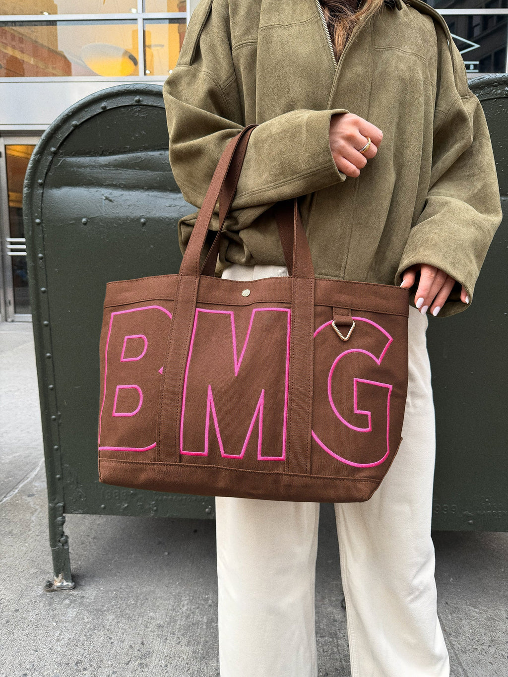 Solid Custom Alpha Tote - Chocolate Brown