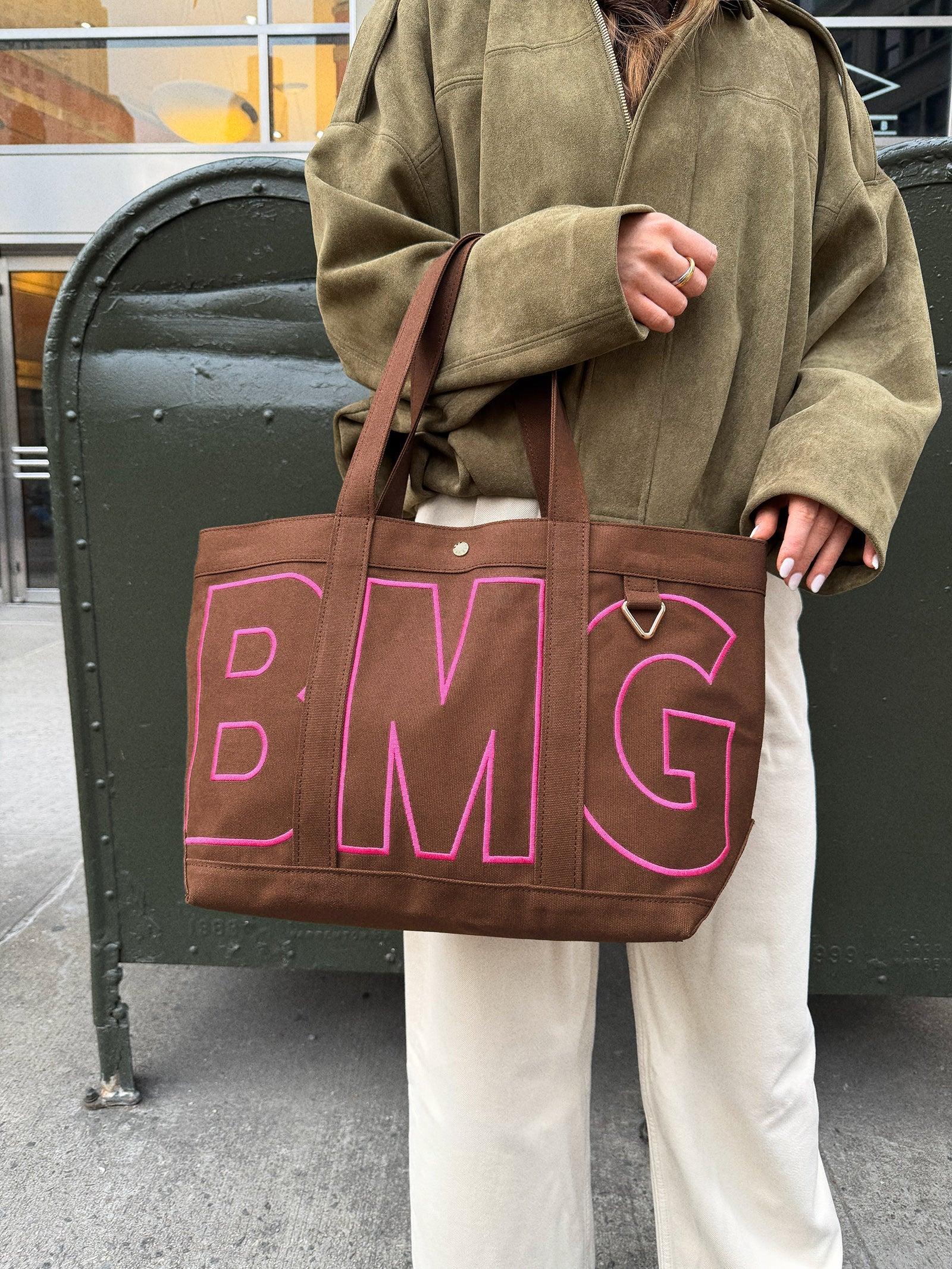 Solid Custom Alpha Tote - Chocolate Brown