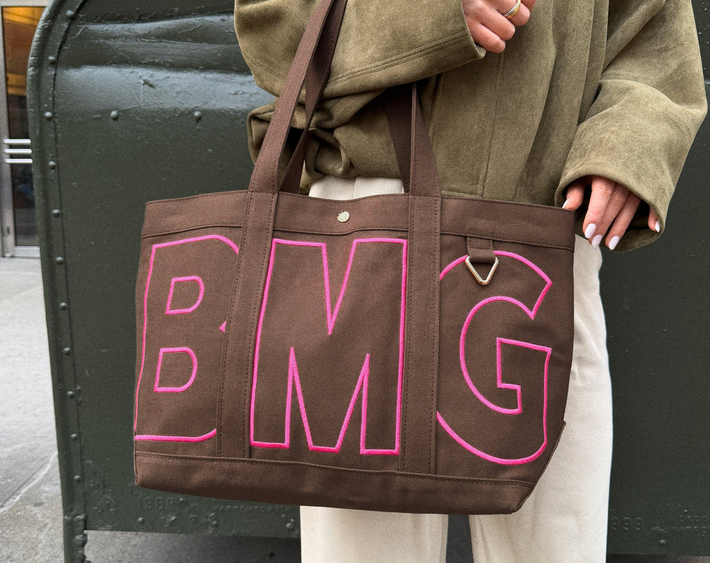 Solid Custom Alpha Tote - Chocolate Brown