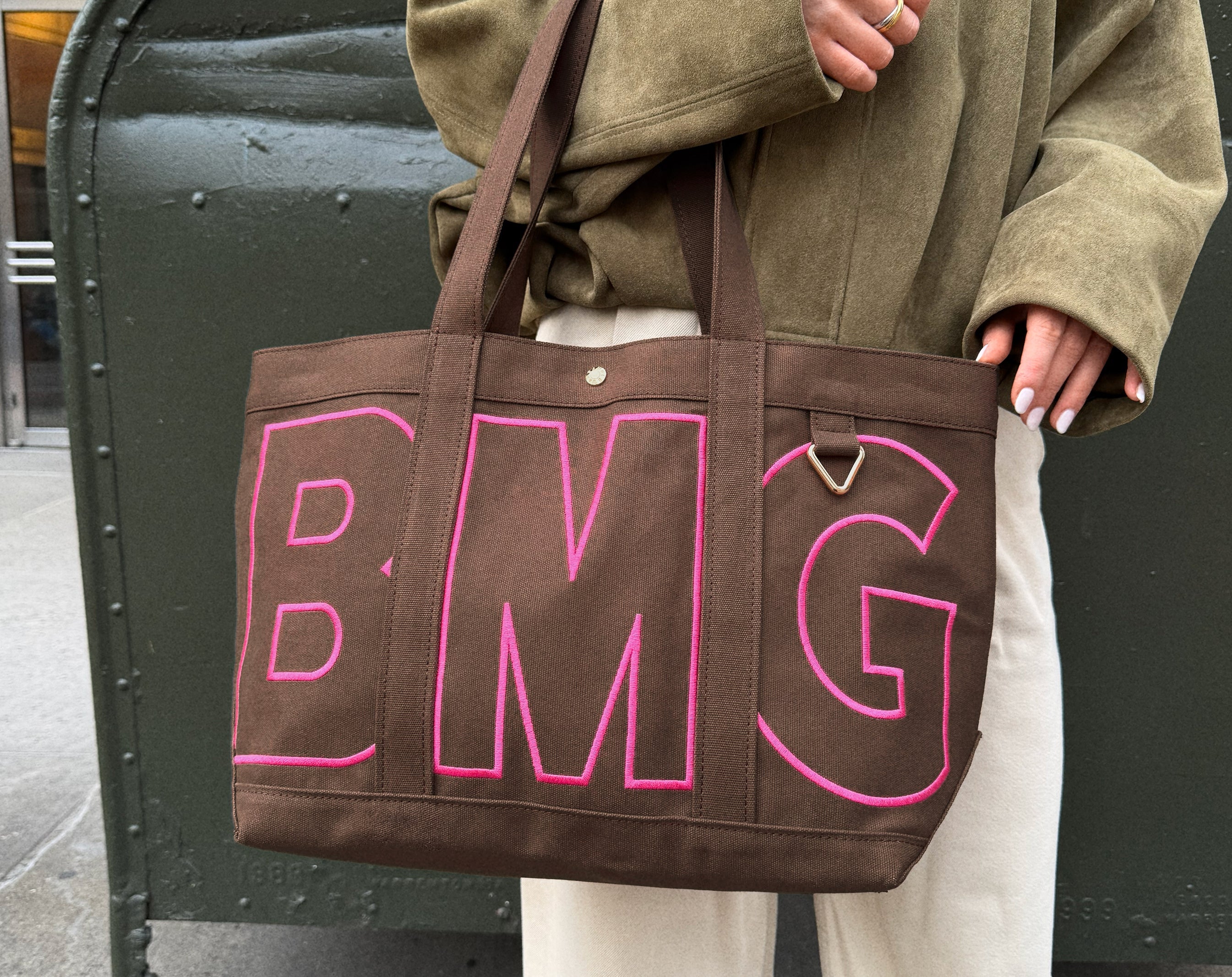 Solid Custom Alpha Tote - Chocolate Brown