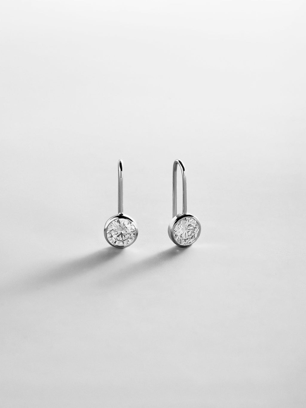 Fallon Sterling Silver Bezel Earrings - Silver