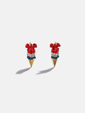 Disney Ice Cream Cone Stud Earrings - Red/White/Blue