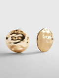 Odette Hammered Statement Studs - Gold