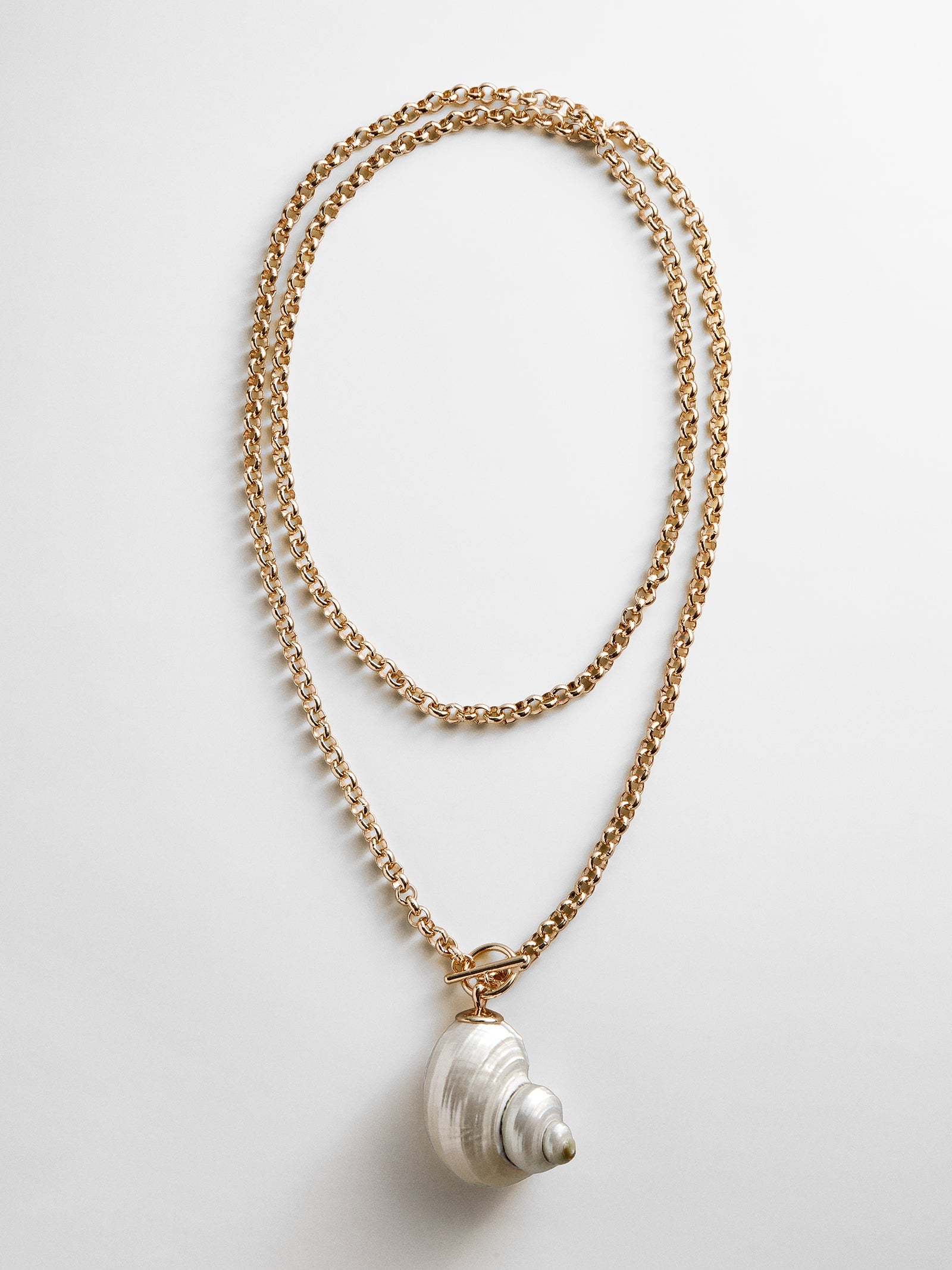 Ophelia Shell Wrap Necklace - Gold/Pearl