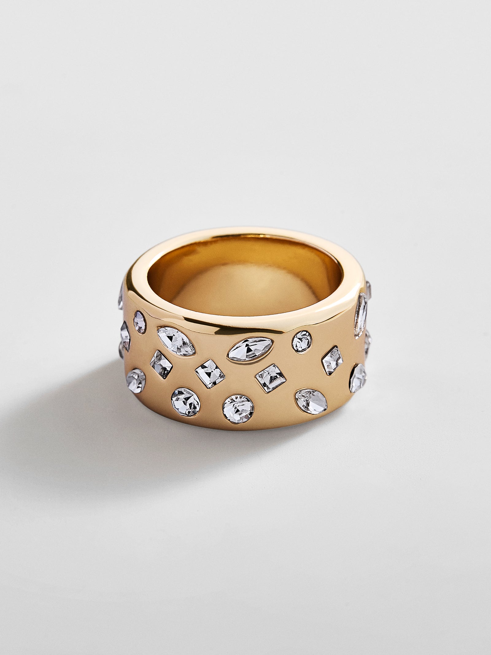 Simone Gold Ring - Gold/Pavé
