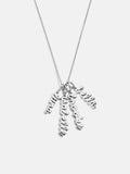 Mini Silver Script Cluster Custom Nameplate Necklace - 4 Names