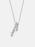 Mini Silver Pavé Script Cluster Custom Nameplate Necklace - 2 Names
