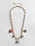 Peanuts Americana Charm Necklace - Red/White/Blue
