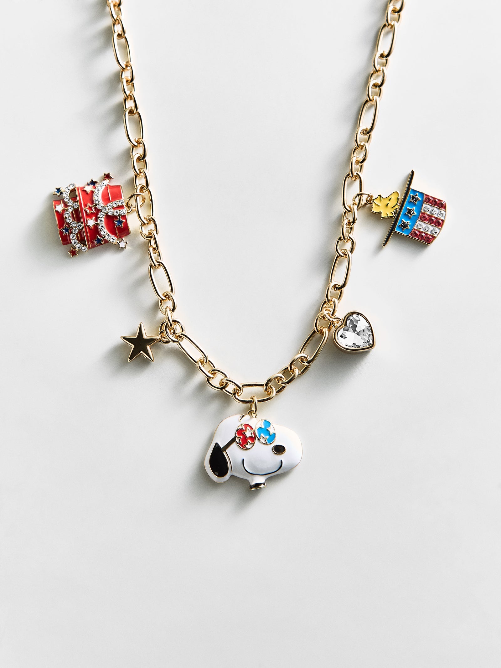 Peanuts Americana Charm Necklace - Red/White/Blue