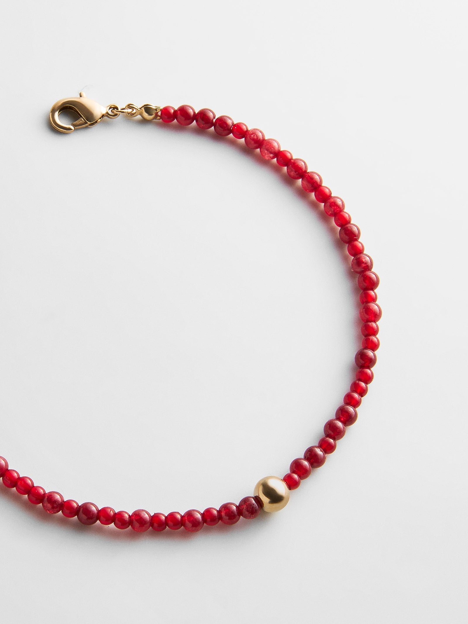 Kyanna Semi-Precious Waterproof Anklet - Red Jasper