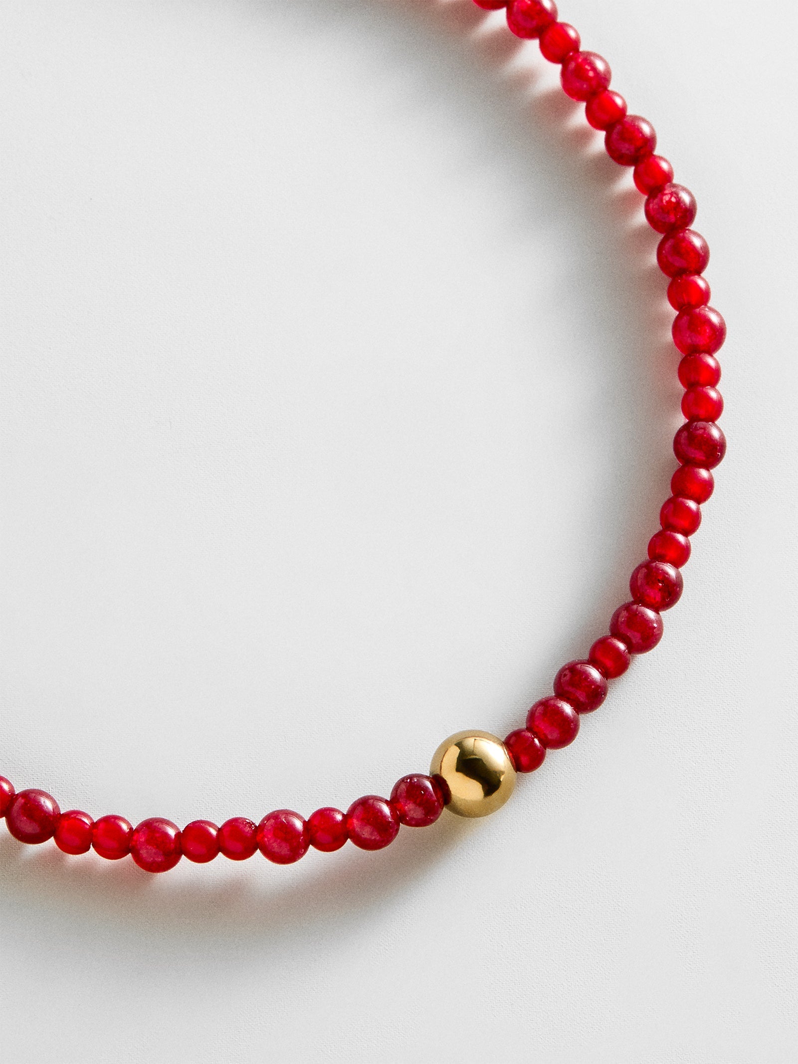 Kyanna Semi-Precious Waterproof Anklet - Red Jasper