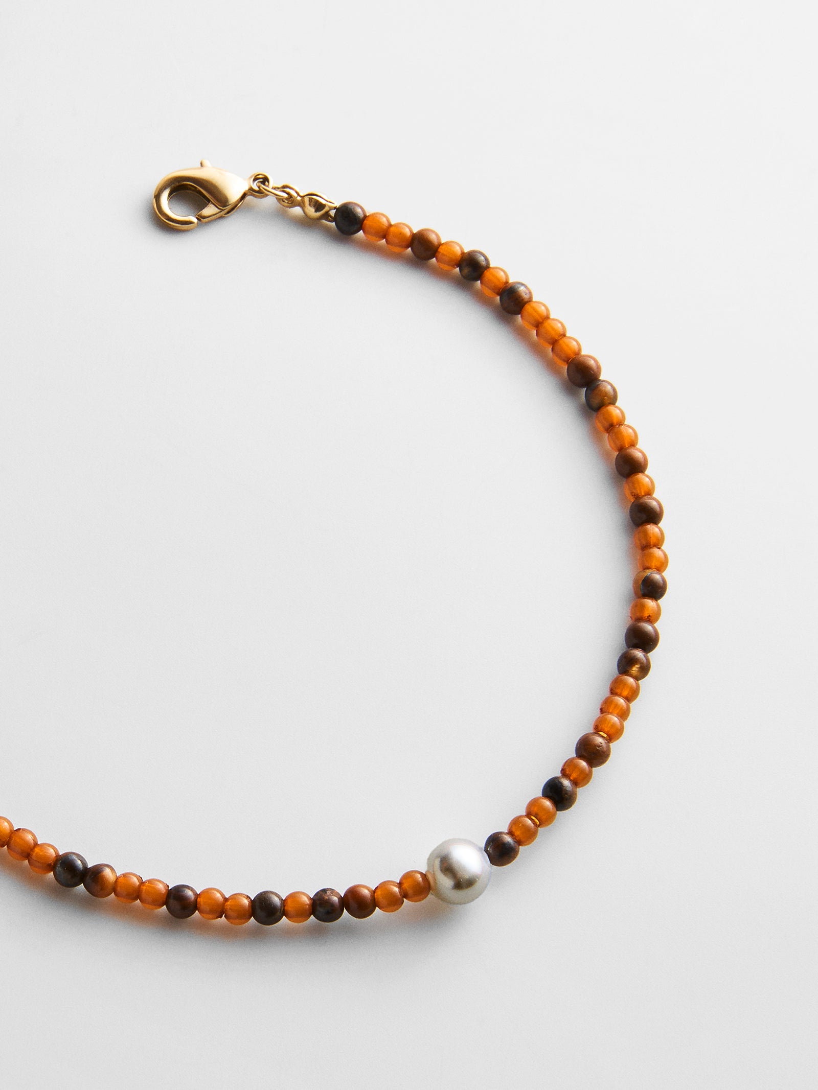 Kyanna Semi-Precious Waterproof Anklet - Tiger's Eye