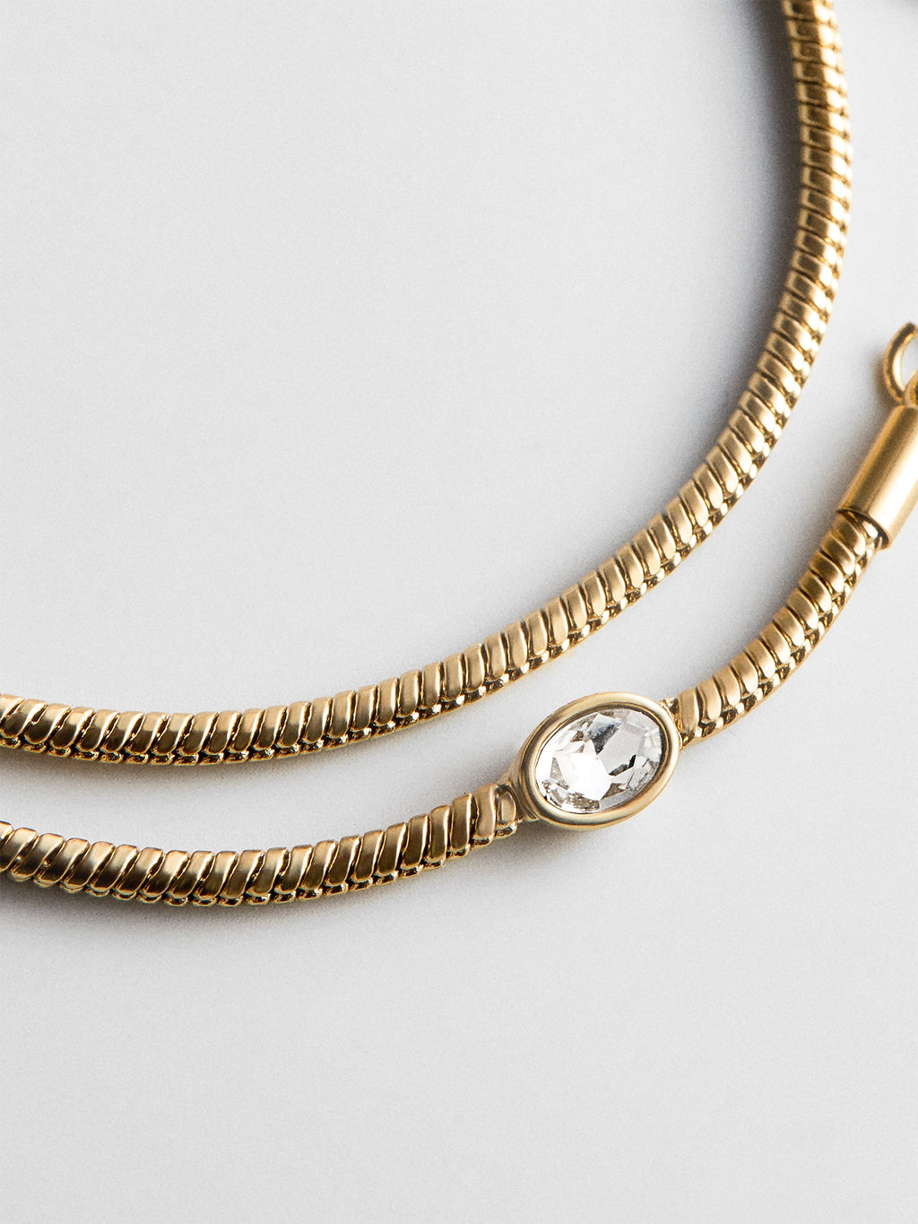 Gia Waterproof Anklet - Gold/Pavé
