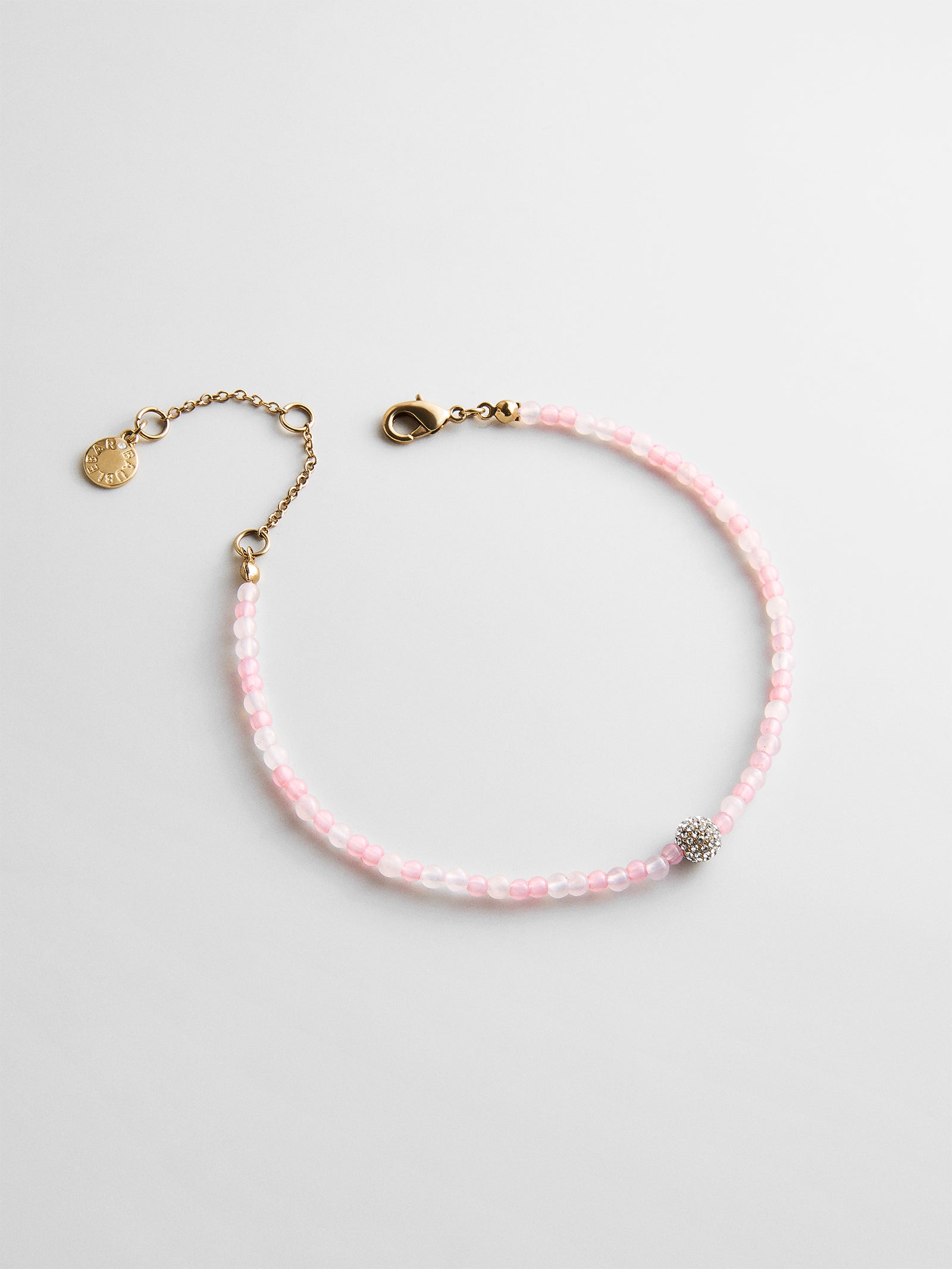Kyanna Semi-Precious Waterproof Anklet - Rose Quartz