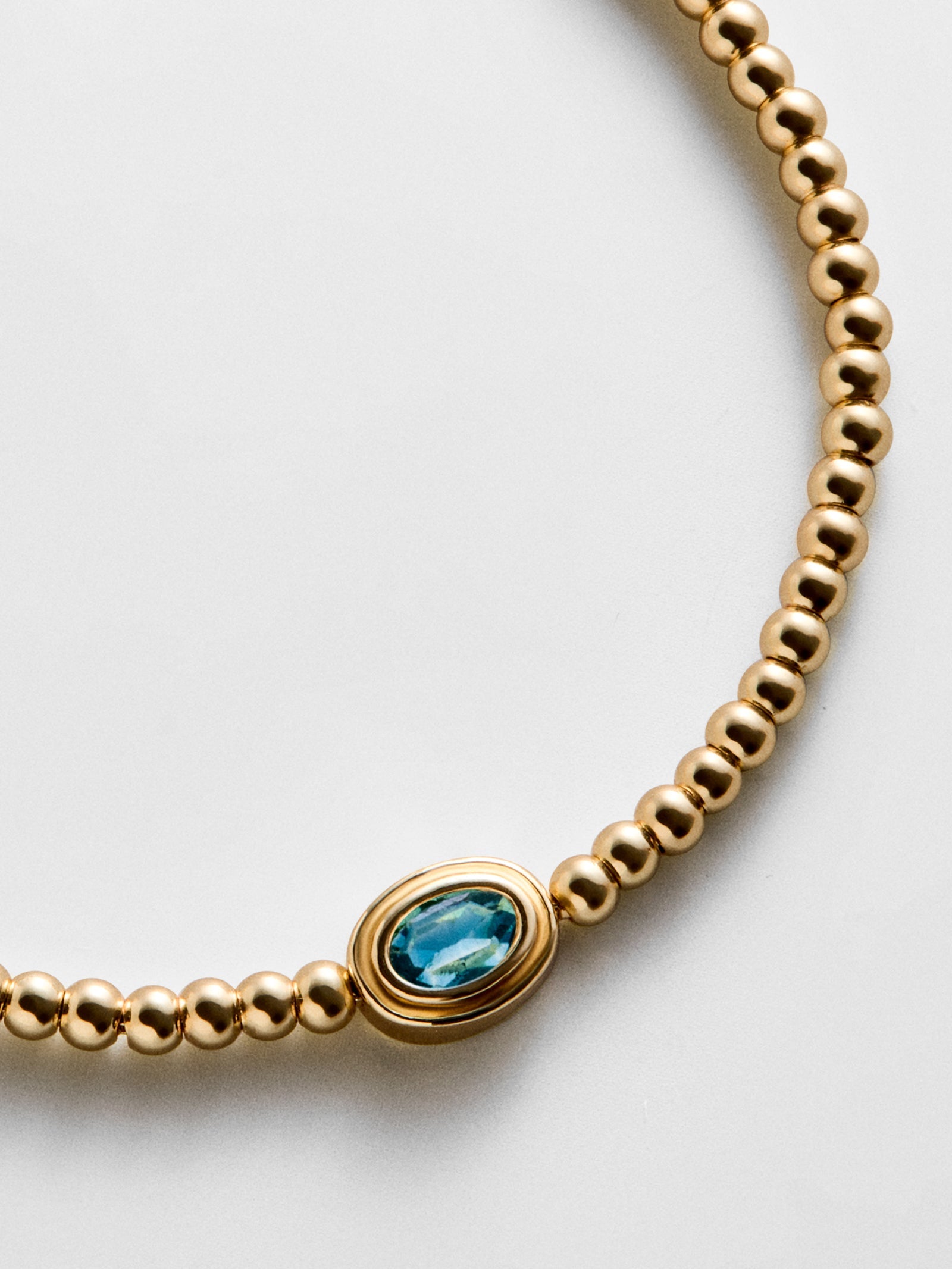 Valerie Bezel Pisa Bracelet - Blue Zircon