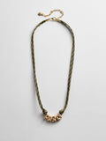 Bubble Letter Custom Paracord Necklace - Dark Green