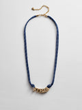 Bubble Letter Custom Paracord Necklace - Navy/White