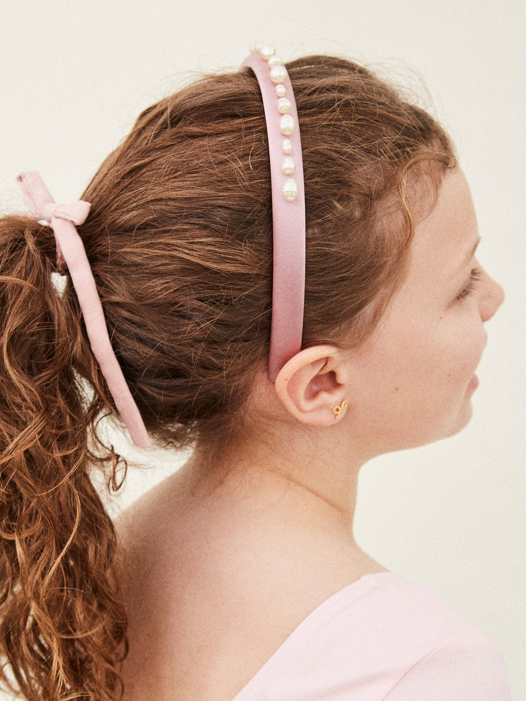 Pearls Please Kids' Headband - Pink