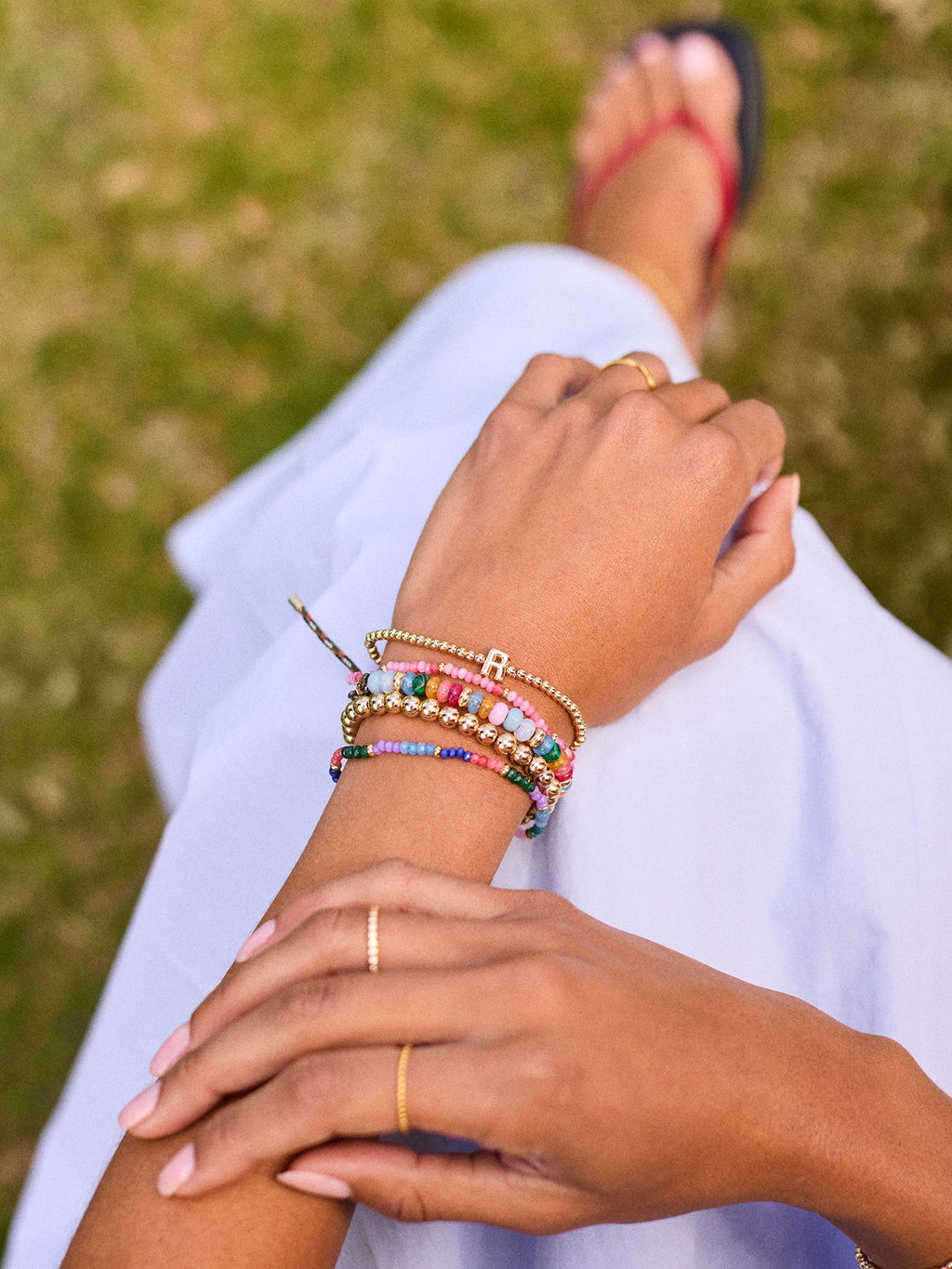 Emily Semi-Precious Bracelet - Multi Color Block