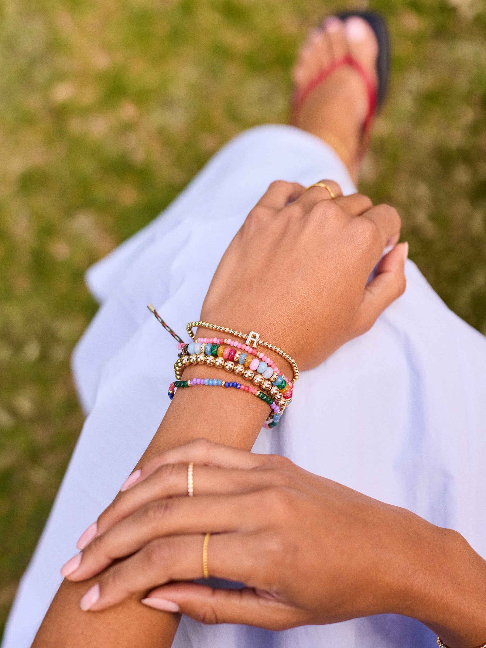 Emily Semi-Precious Bracelet - Multi Color Block