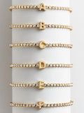 Block Letter Tennis Bracelet - Initial Tennis Bracelet