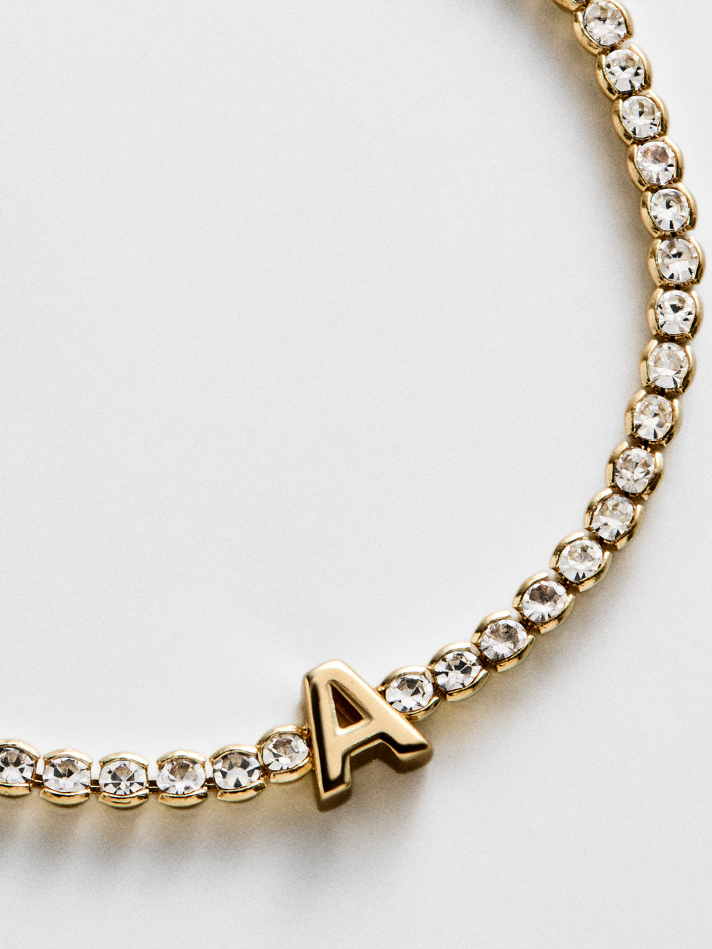 Block Letter Tennis Bracelet - Initial Tennis Bracelet