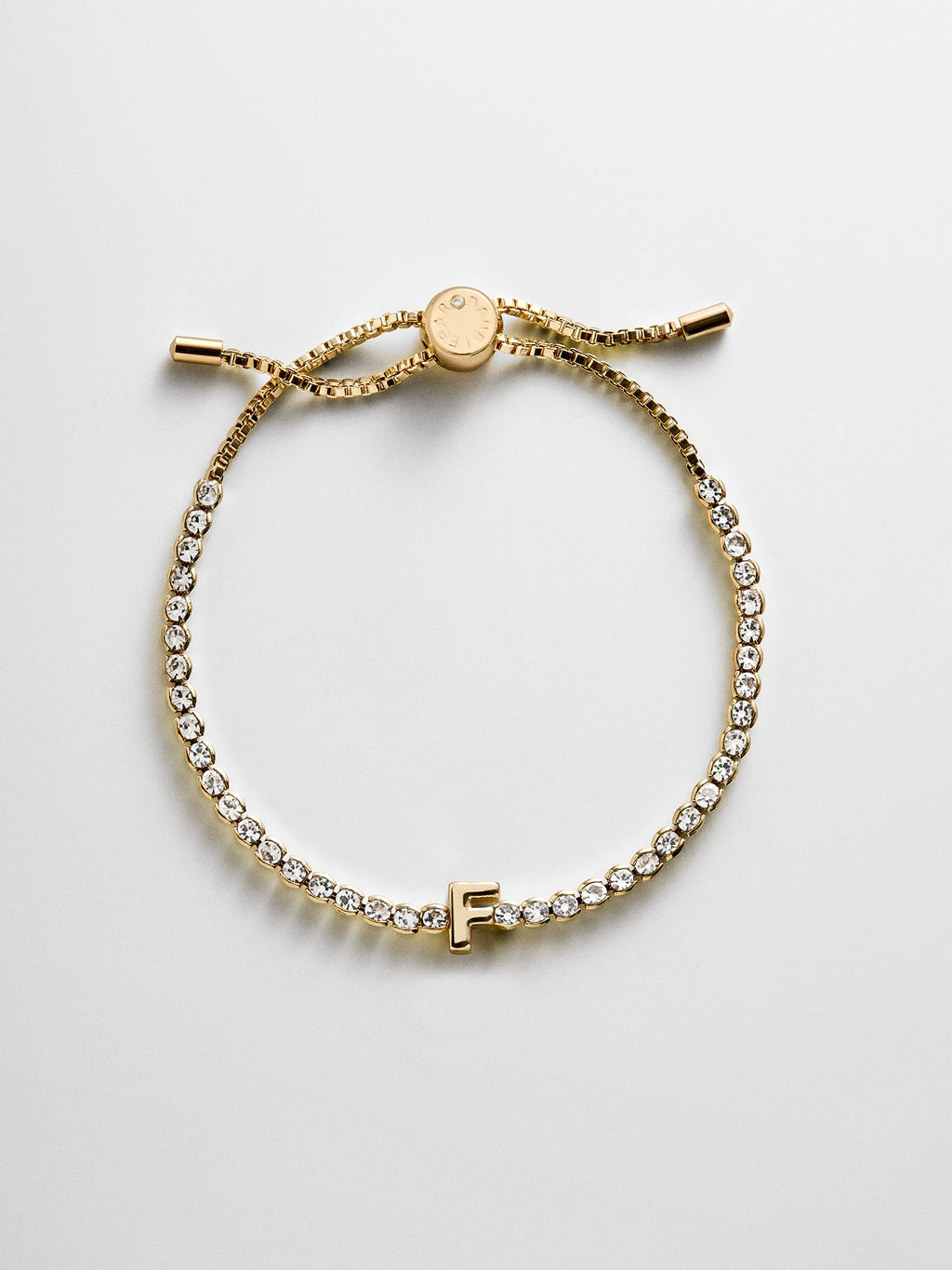 Block Letter Tennis Bracelet - Initial Tennis Bracelet