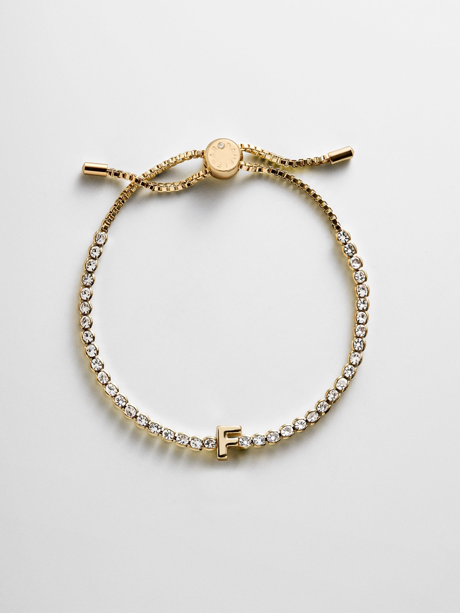 Block Letter Tennis Bracelet - Initial Tennis Bracelet