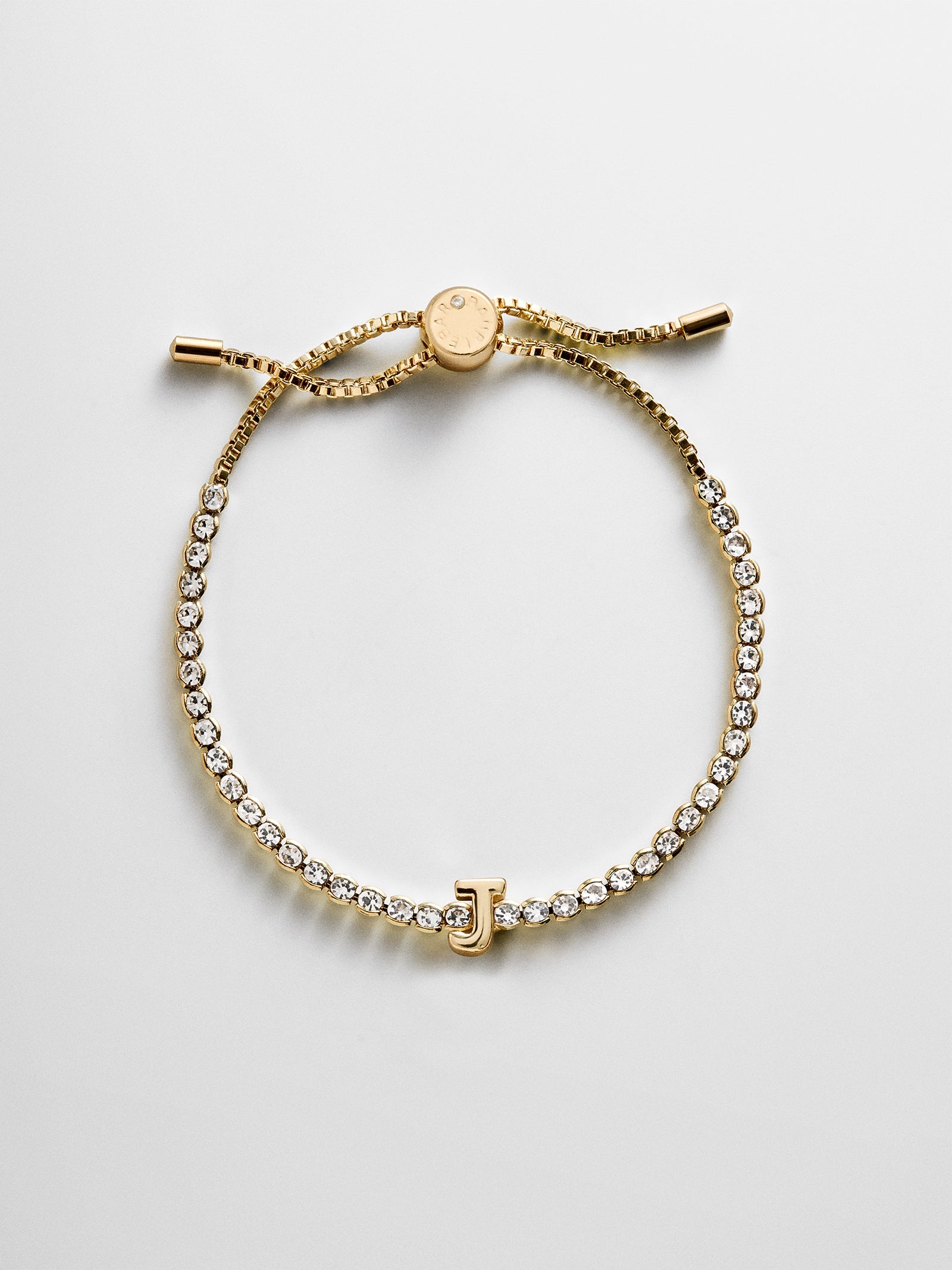 Block Letter Tennis Bracelet - Initial Tennis Bracelet