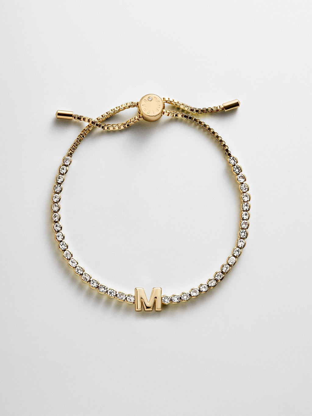 Block Letter Tennis Bracelet - Initial Tennis Bracelet