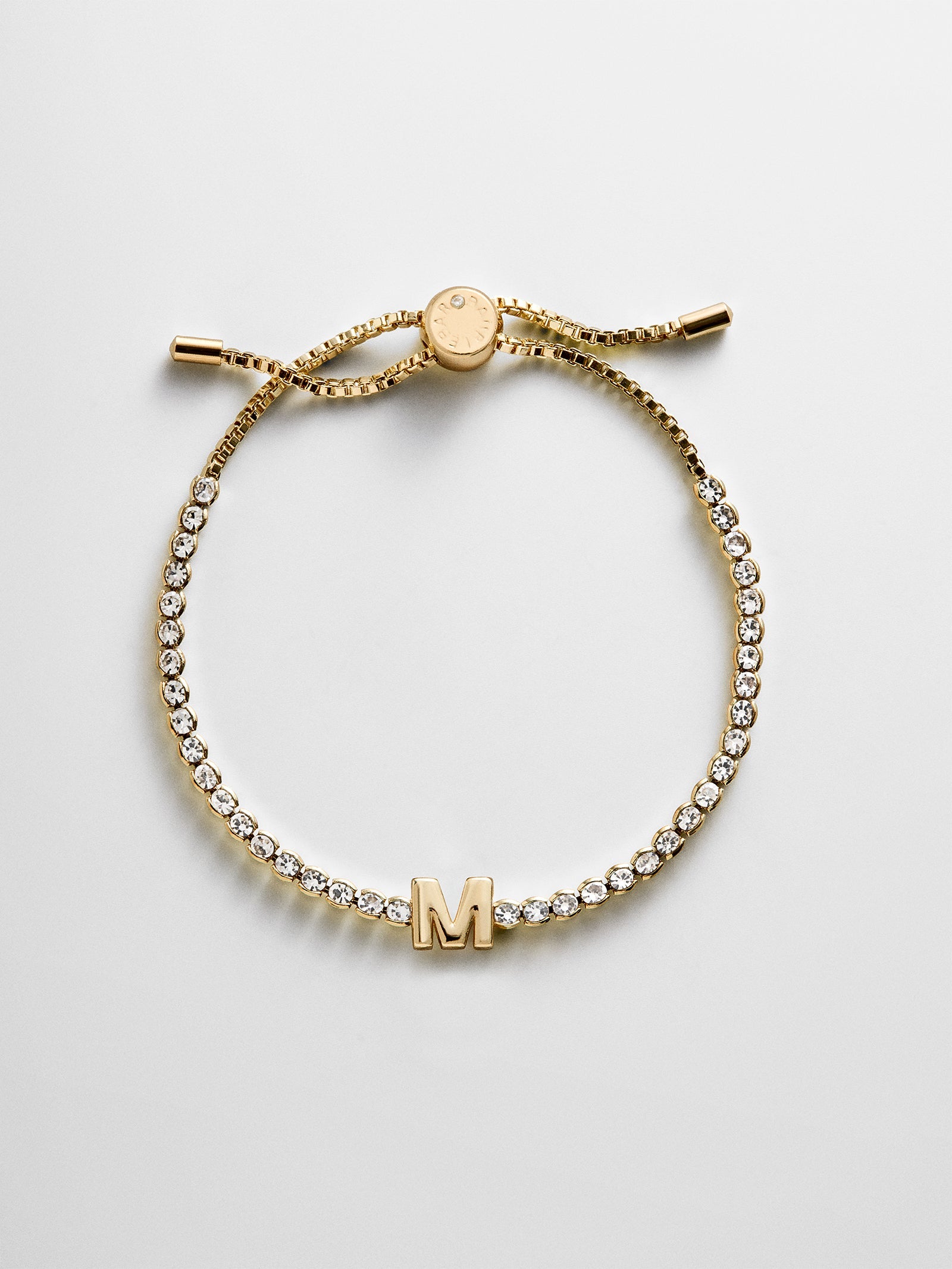 Block Letter Tennis Bracelet - Initial Tennis Bracelet