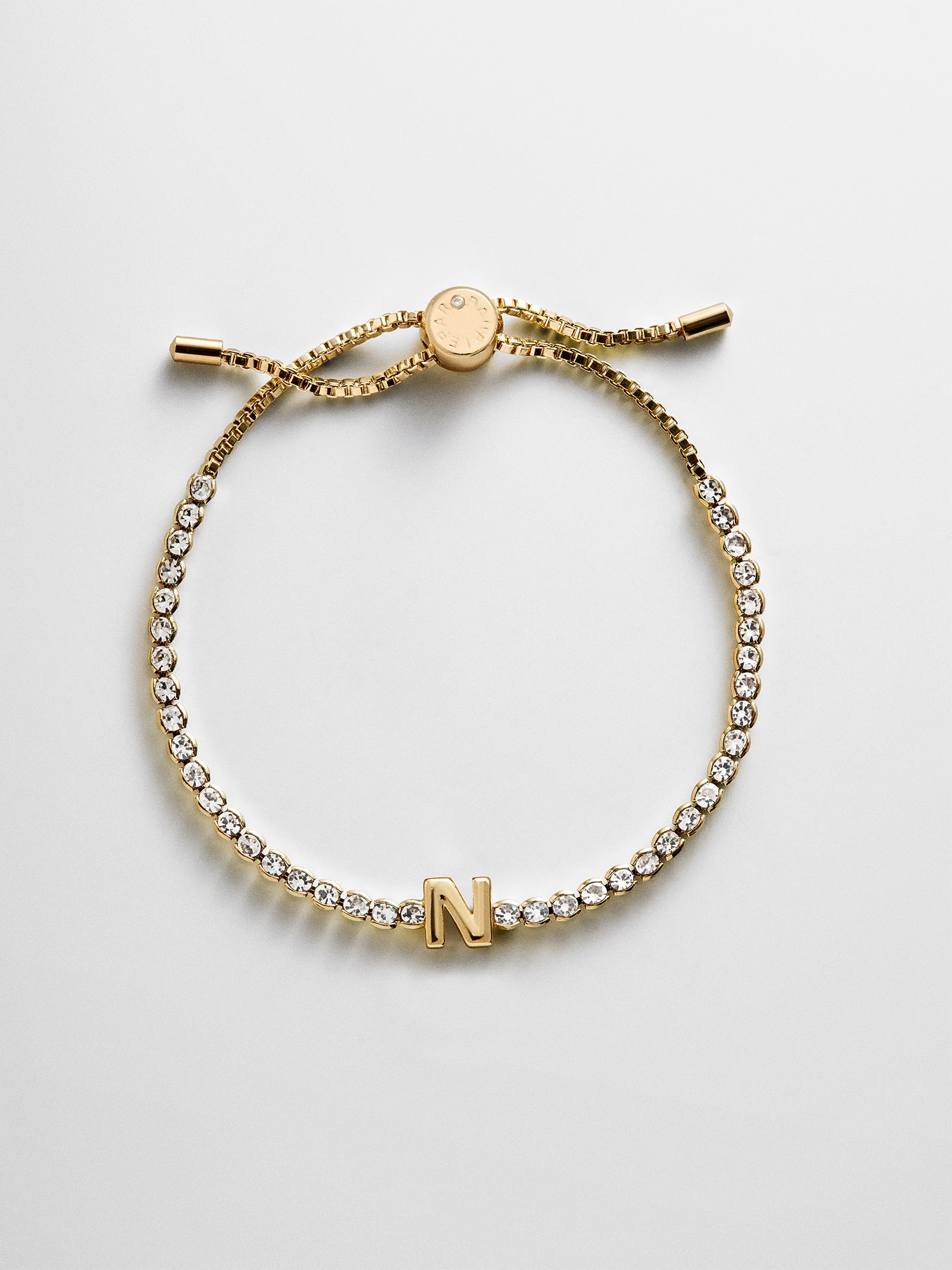 Block Letter Tennis Bracelet - Initial Tennis Bracelet