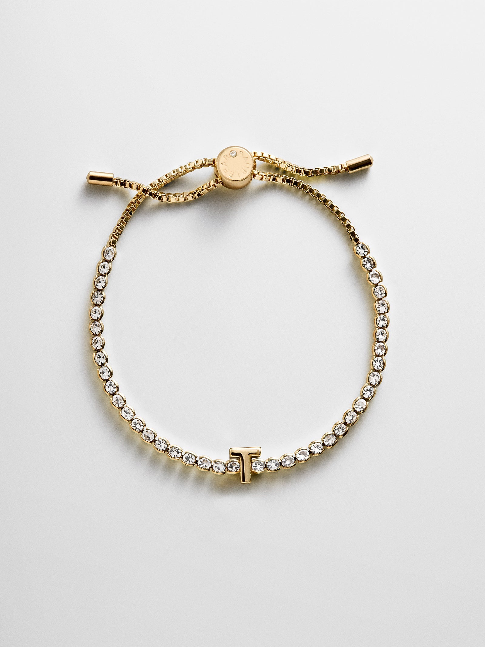 Block Letter Tennis Bracelet - Initial Tennis Bracelet