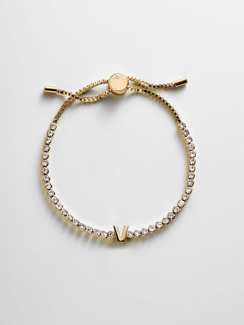 Block Letter Tennis Bracelet - Initial Tennis Bracelet