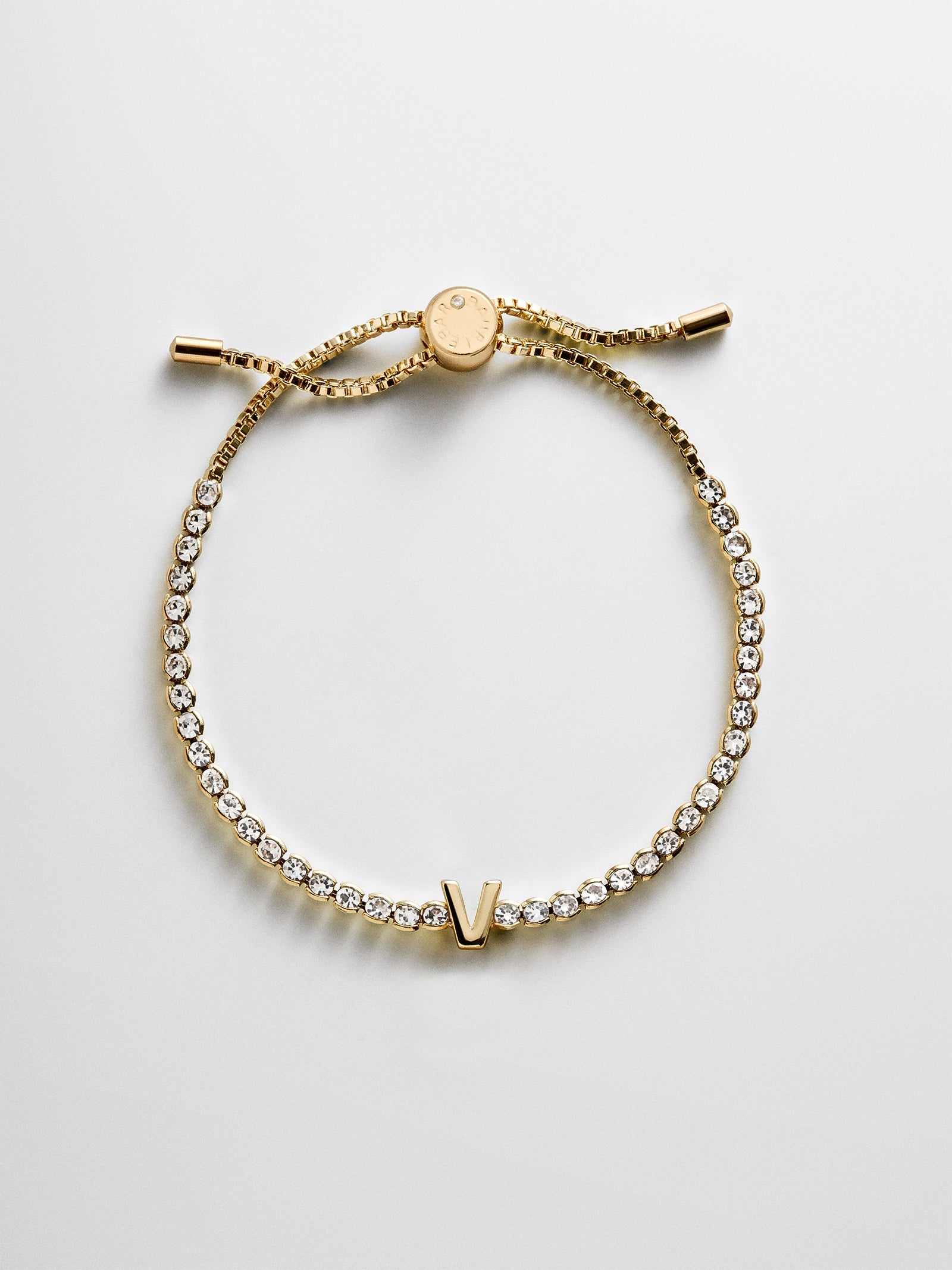 Block Letter Tennis Bracelet - Initial Tennis Bracelet