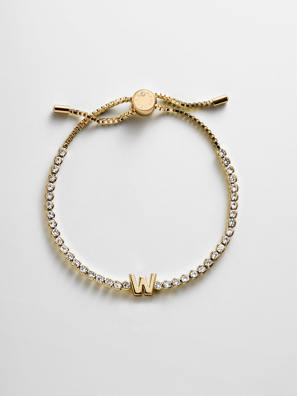Block Letter Tennis Bracelet - Initial Tennis Bracelet