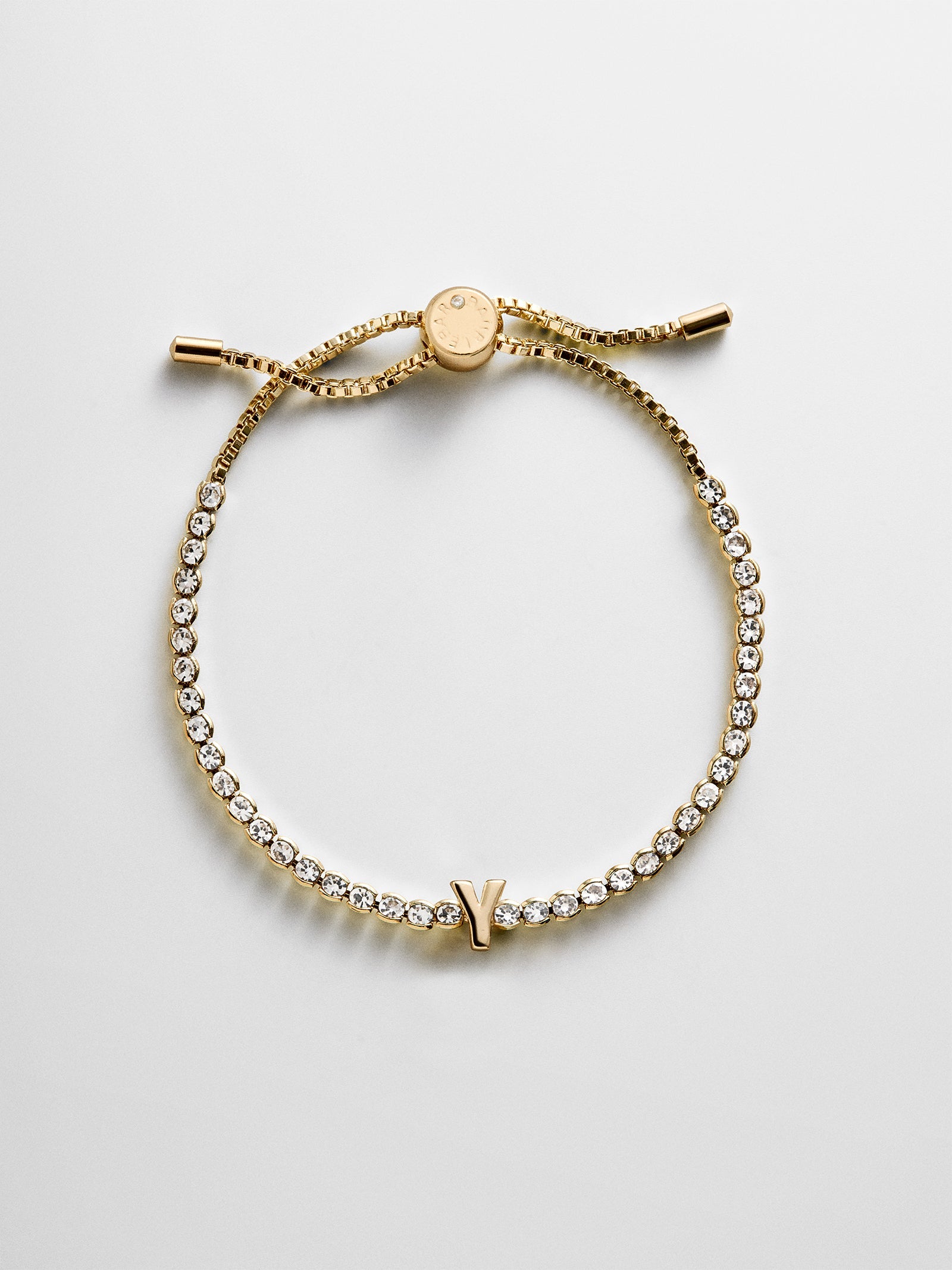 Block Letter Tennis Bracelet - Initial Tennis Bracelet