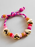 Happy Here Beaded Bracelet - Heart
