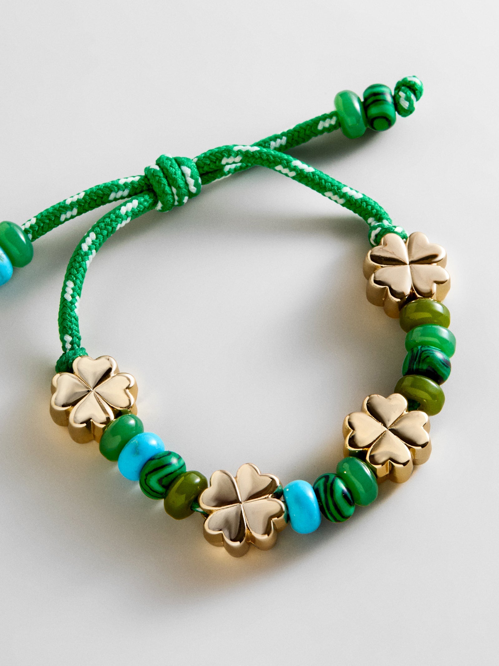 Happy Here Beaded Bracelet - Clover