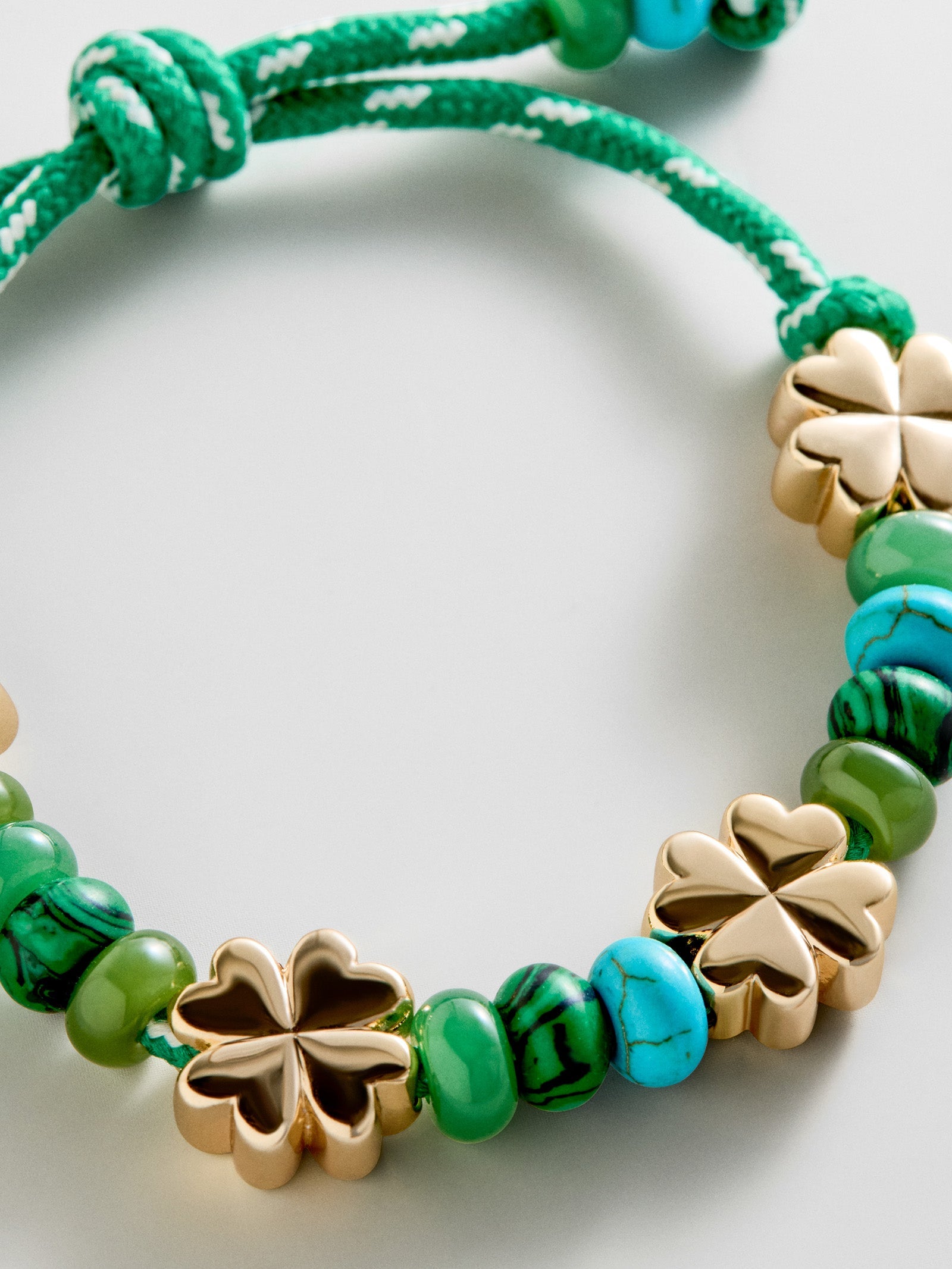 Happy Here Beaded Bracelet - Clover