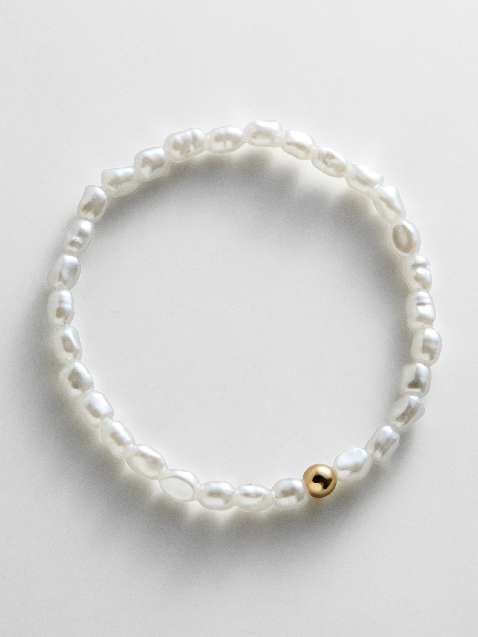 Ginnie Pearl Bracelet - Single Gold