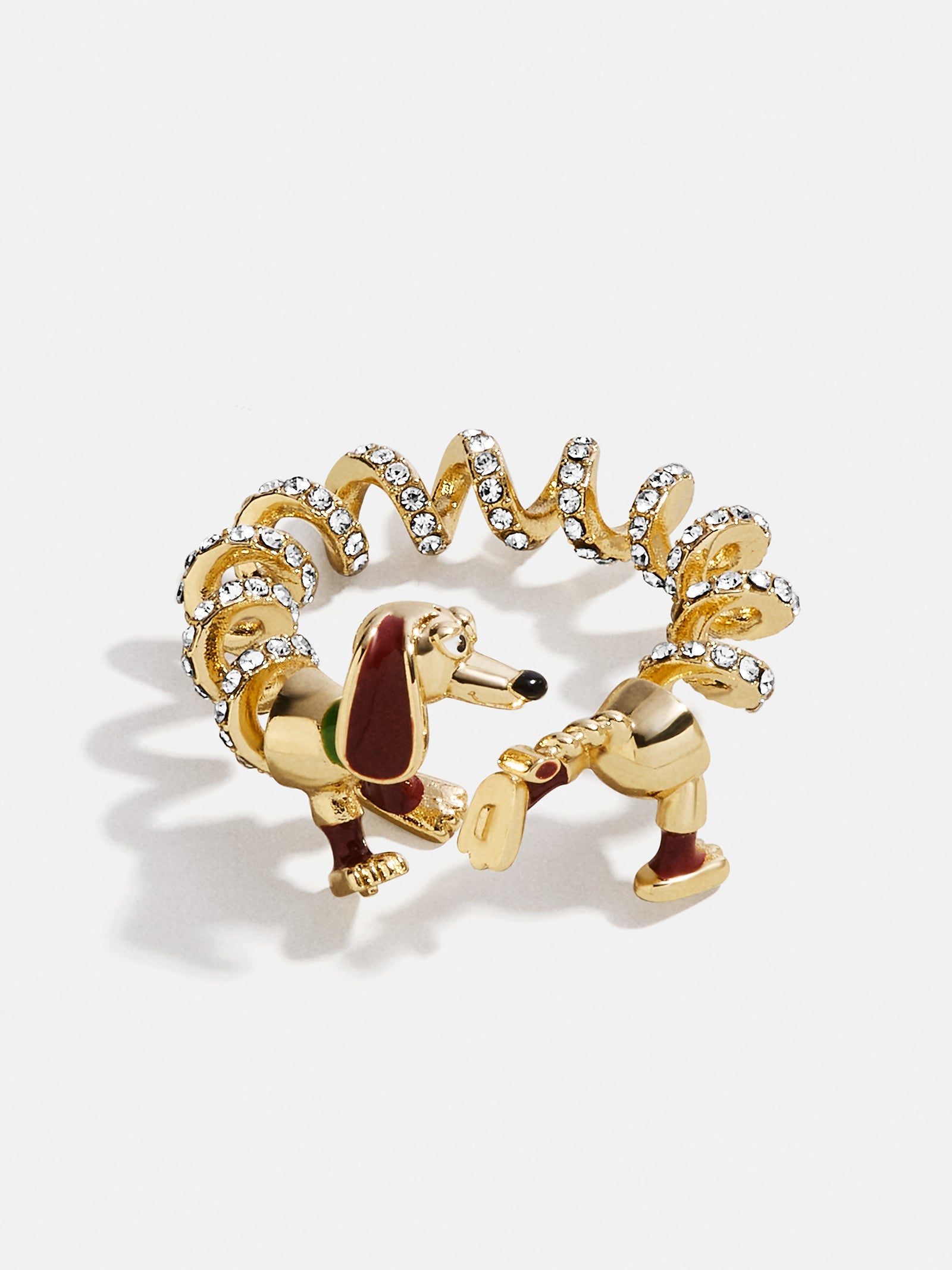 Disney Pixar Slinky Dog Cuff Ring - Gold/Pavé