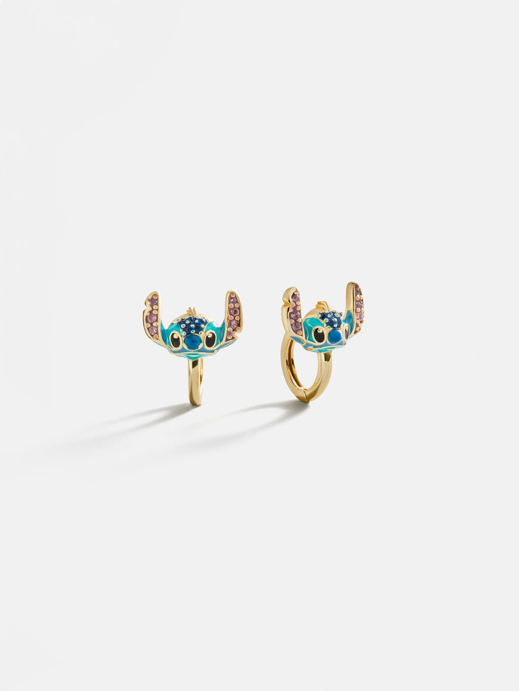 Disney Stitch 14K Gold Earrings - Gold/Blue